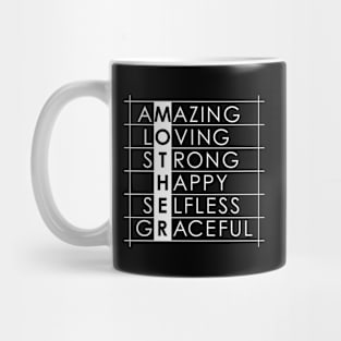 amazing loving strong happy selfless graceful mothers day Mug